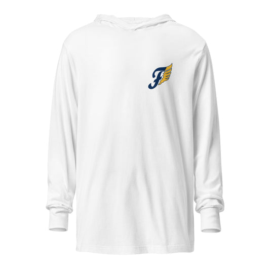 Performance | Hooded Long Sleeve T Shirt | Fluvanna Youth Football and Cheer | Crest Logo