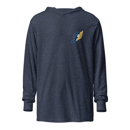 Performance | Hooded Long Sleeve T Shirt | Fluvanna Youth Football and Cheer | Crest Logo