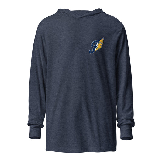 Performance | Hooded Long Sleeve T Shirt | Fluvanna Youth Football and Cheer | Crest Logo