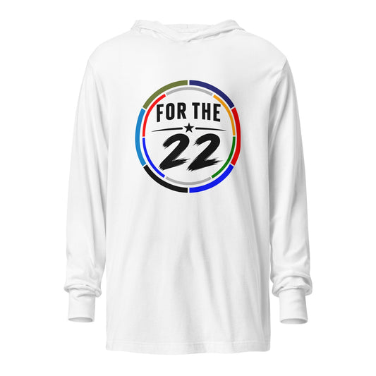 Performance | Hooded Long Sleeve T Shirt | For the 22 | Honor Athletics Logo