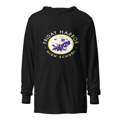Performance | Hooded Long Sleeve T Shirt | Friday Harbor Girls Basketball | Alt Logo