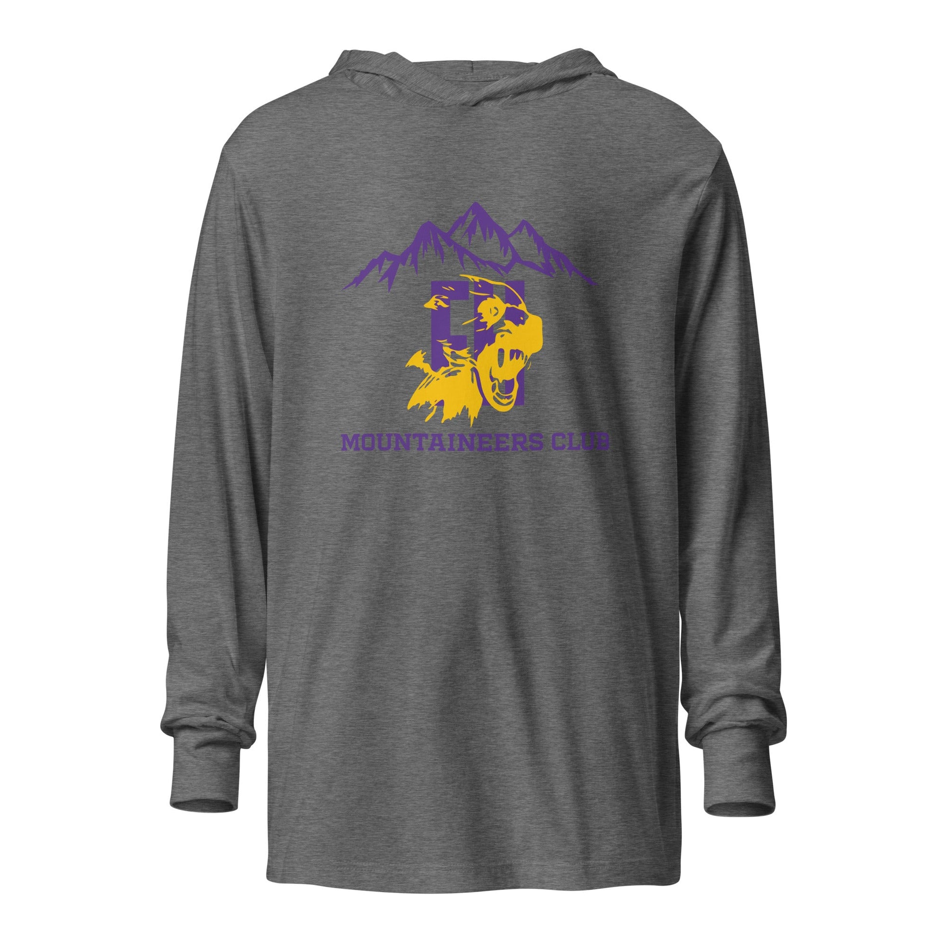 Performance | Hooded Long Sleeve T Shirt | Friday Harbor High School Mountaineers Club | Mountaineers Logo