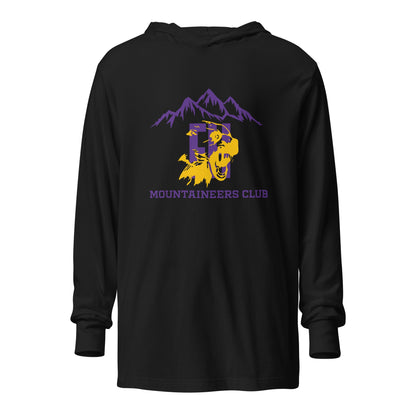 Performance | Hooded Long Sleeve T Shirt | Friday Harbor High School Mountaineers Club | Mountaineers Logo