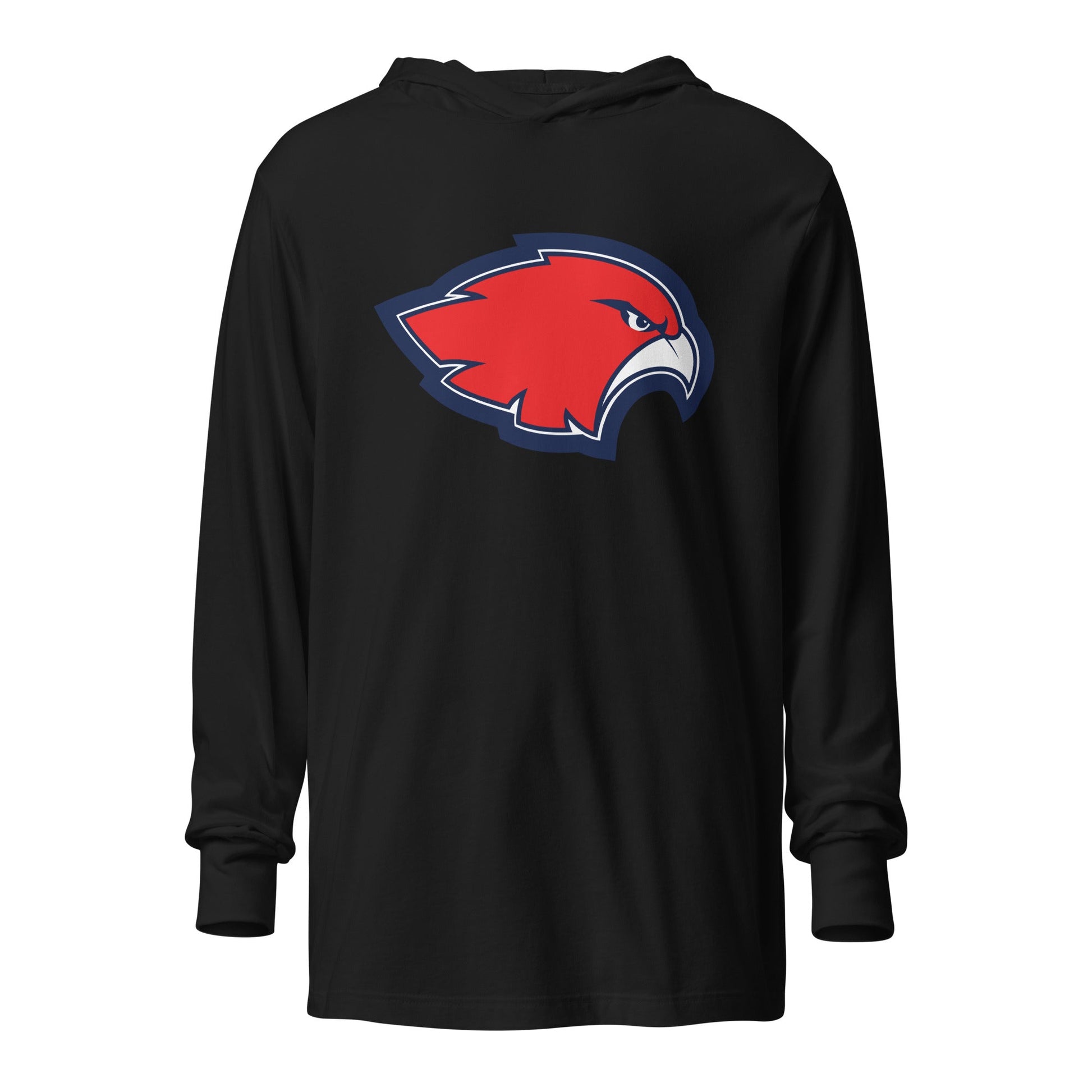 Performance | Hooded Long Sleeve T Shirt | Frontier softball | Mascot Logo