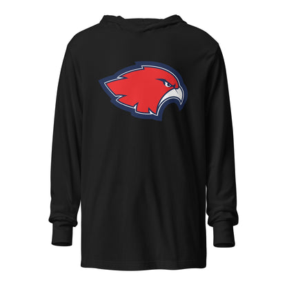 Performance | Hooded Long Sleeve T Shirt | Frontier softball | Mascot Logo