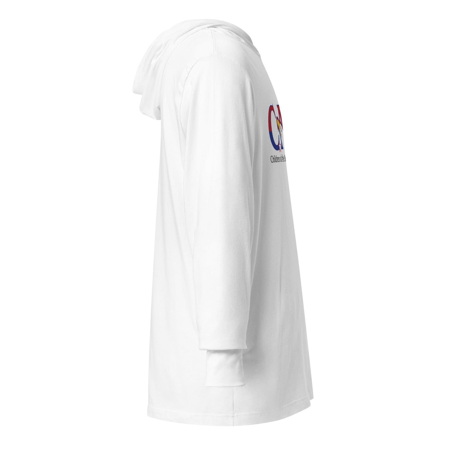 Performance | Hooded Long Sleeve T Shirt | Georgia State Society Children of the American Revolution | Mark Logo
