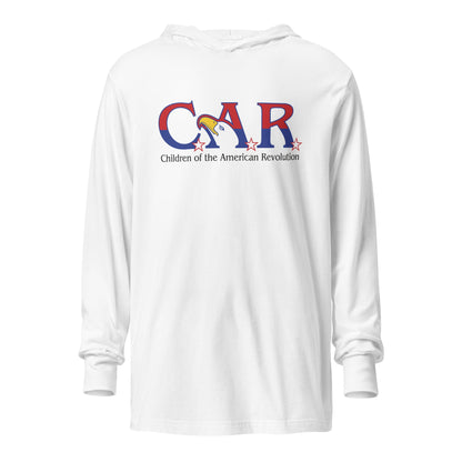 Performance | Hooded Long Sleeve T Shirt | Georgia State Society Children of the American Revolution | Mark Logo