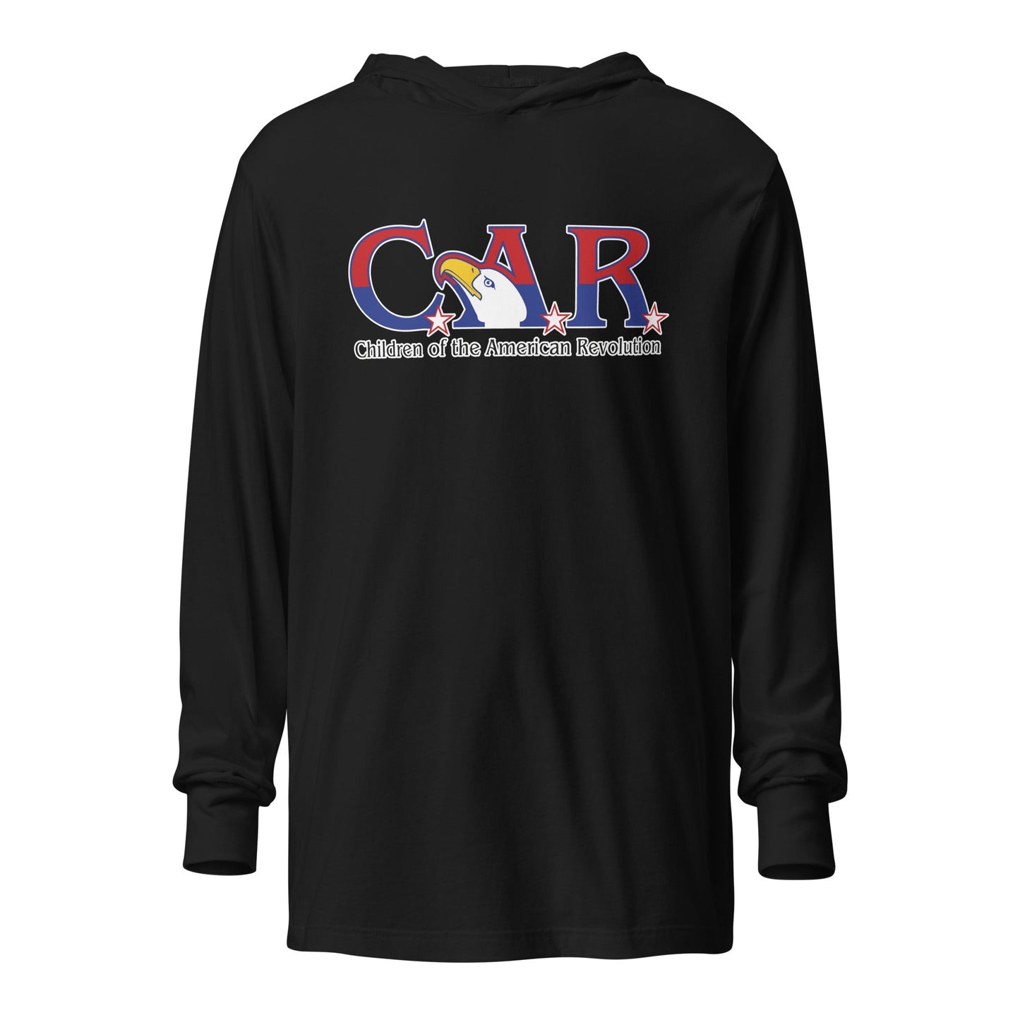 Performance | Hooded Long Sleeve T Shirt | Georgia State Society Children of the American Revolution | Mark Logo