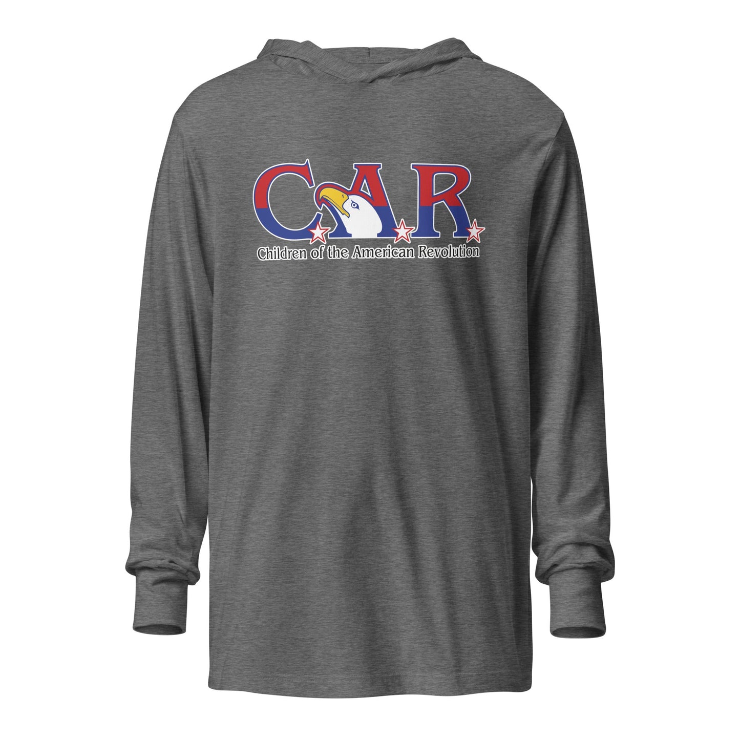 Performance | Hooded Long Sleeve T Shirt | Georgia State Society Children of the American Revolution | Mark Logo