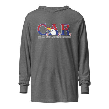 Performance | Hooded Long Sleeve T Shirt | Georgia State Society Children of the American Revolution | Mark Logo