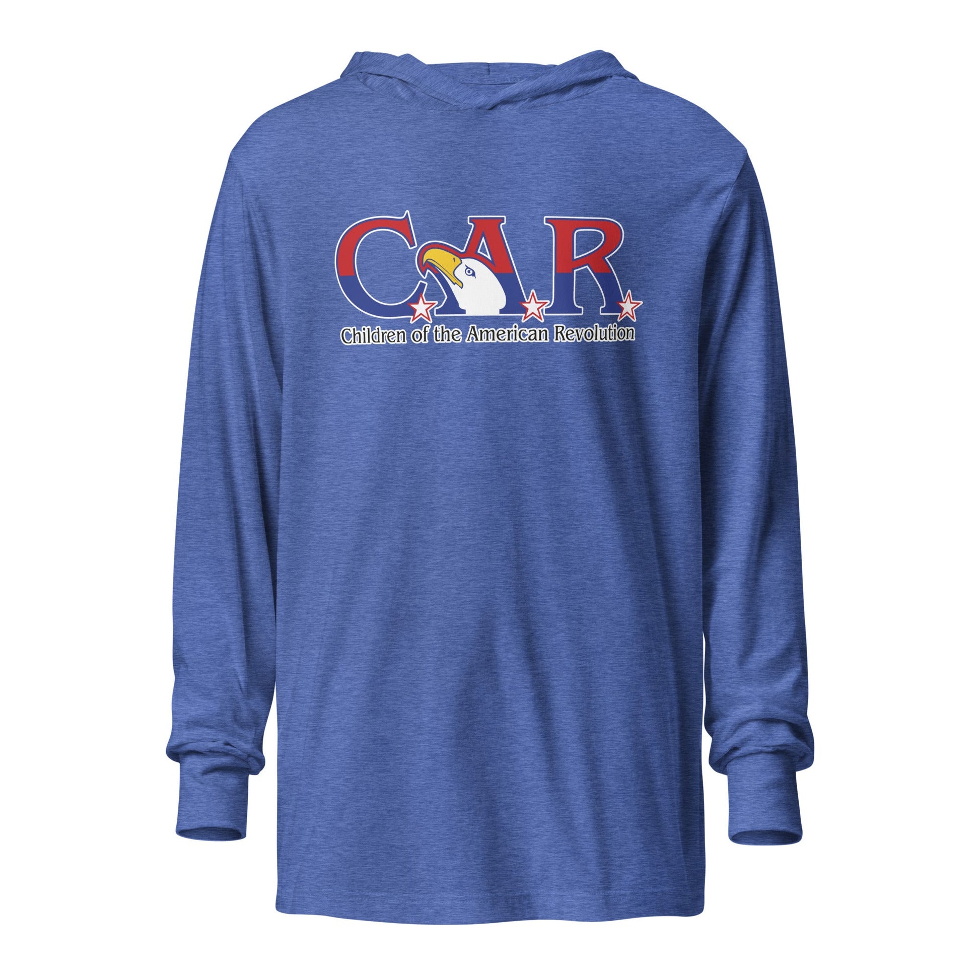 Performance | Hooded Long Sleeve T Shirt | Georgia State Society Children of the American Revolution | Mark Logo