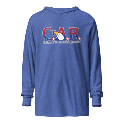 Performance | Hooded Long Sleeve T Shirt | Georgia State Society Children of the American Revolution | Mark Logo