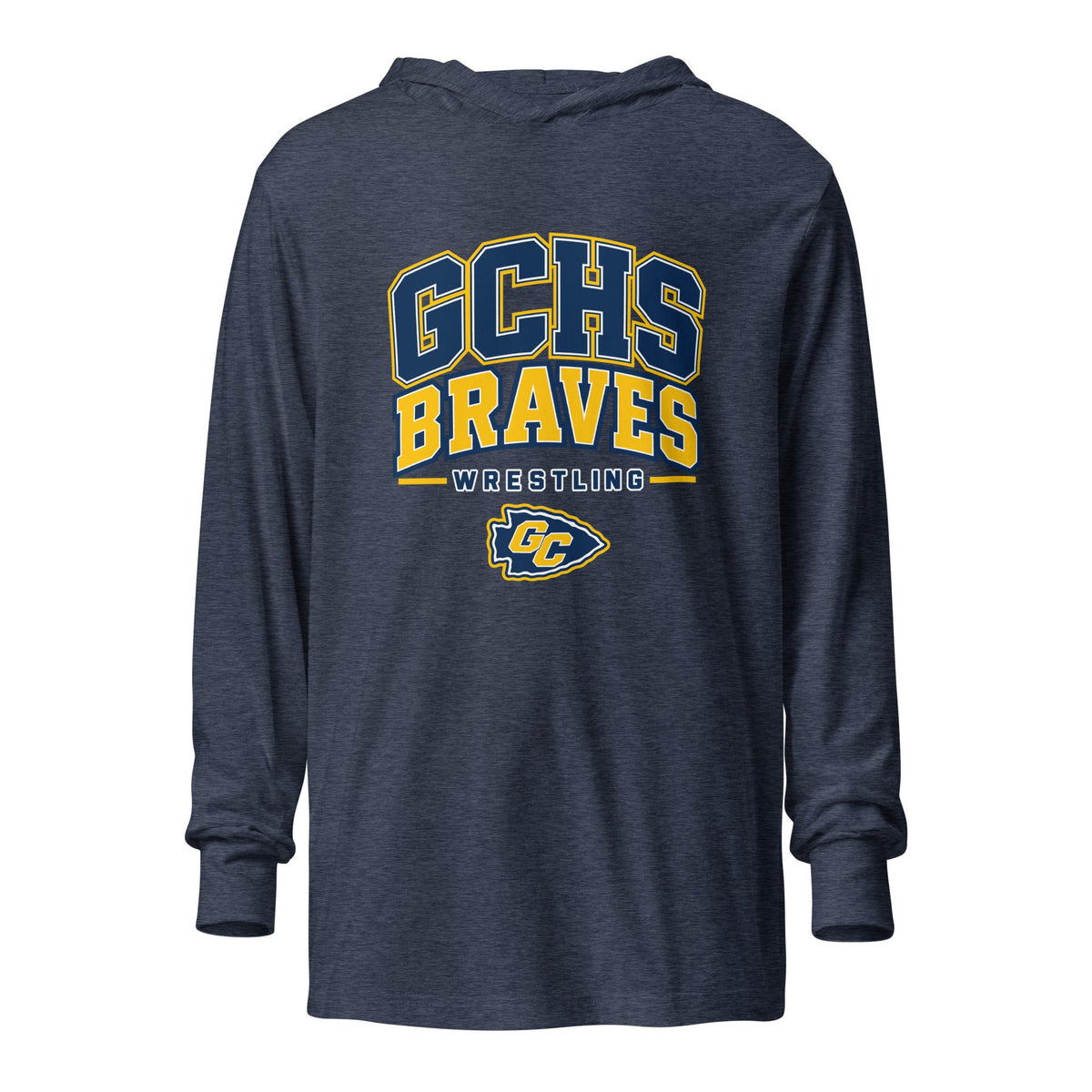 Performance | Hooded Long Sleeve T Shirt | Grant County High School Wrestling | Vanguard Logo