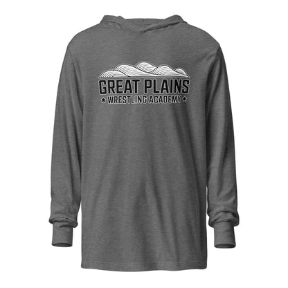 Performance | Hooded Long Sleeve T Shirt | Great Plains Wrestling Academy | Crest Logo