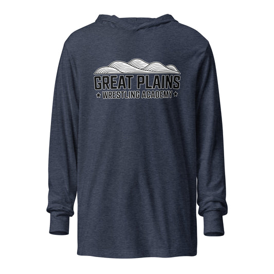 Performance | Hooded Long Sleeve T Shirt | Great Plains Wrestling Academy | Crest Logo