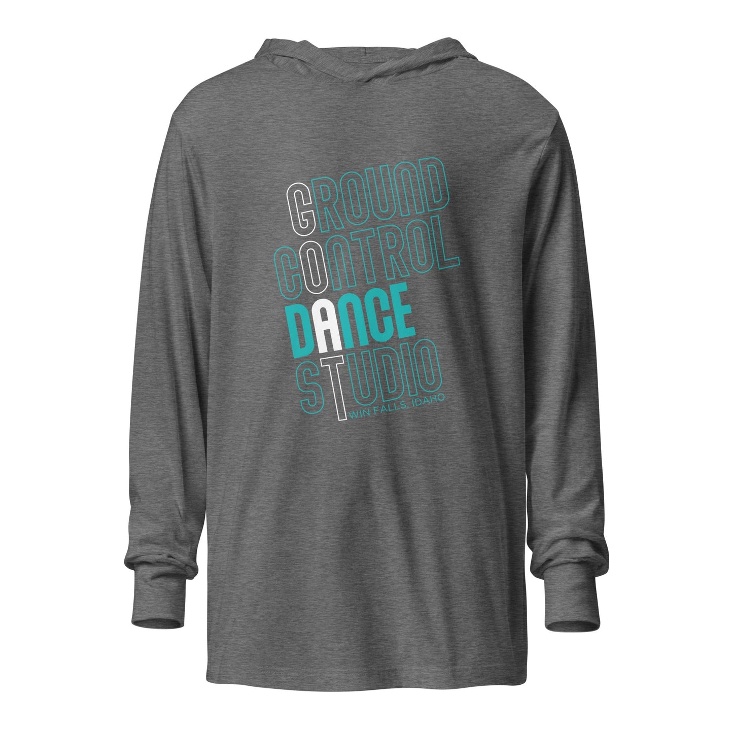 Performance | Hooded Long Sleeve T Shirt | Ground Control Studio | Alt Logo