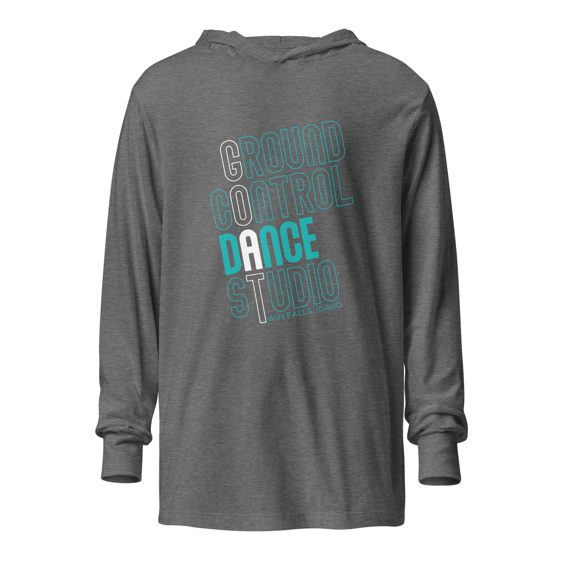 Performance | Hooded Long Sleeve T Shirt | Ground Control Studio | Alt Logo