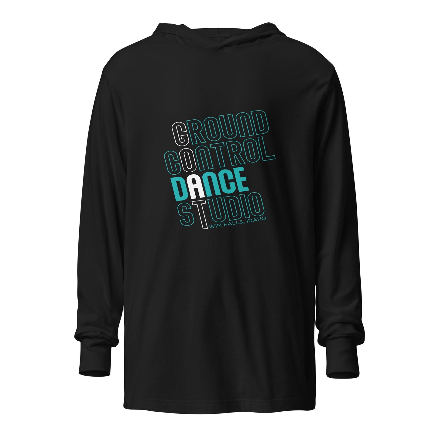 Performance | Hooded Long Sleeve T Shirt | Ground Control Studio | Alt Logo