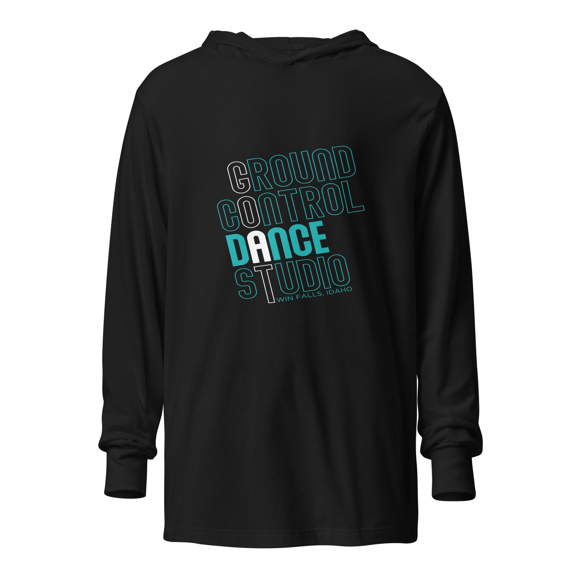 Performance | Hooded Long Sleeve T Shirt | Ground Control Studio | Alt Logo