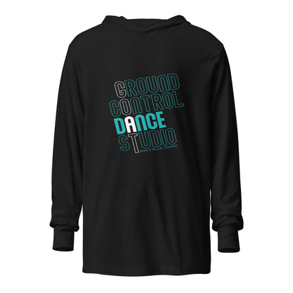 Performance | Hooded Long Sleeve T Shirt | Ground Control Studio | Alt Logo