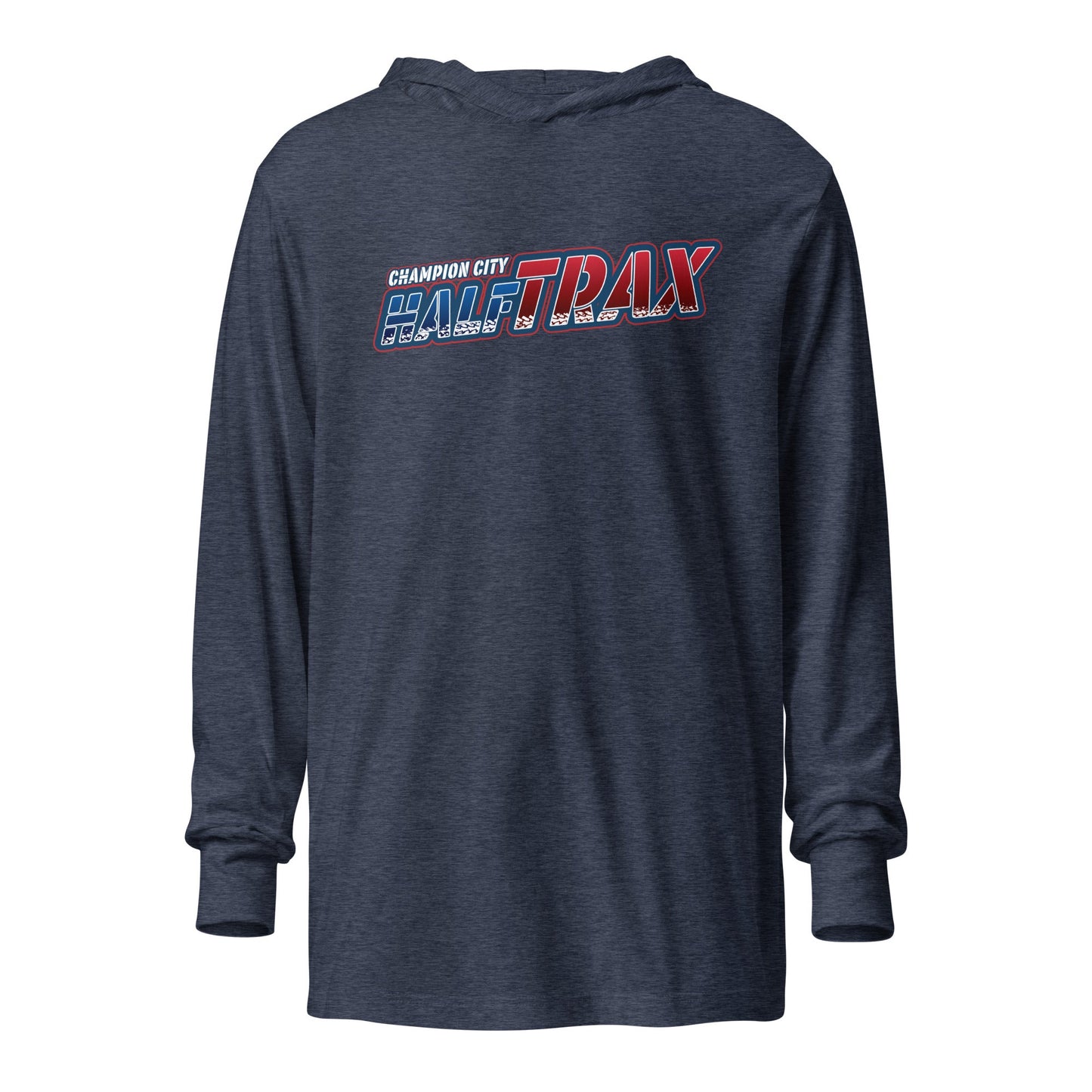 Performance | Hooded Long Sleeve T Shirt | Half Trax Baseball | Alt Logo