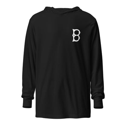 Performance | Hooded Long Sleeve T Shirt | Hamilton Bulldogs | B-Mark Logo