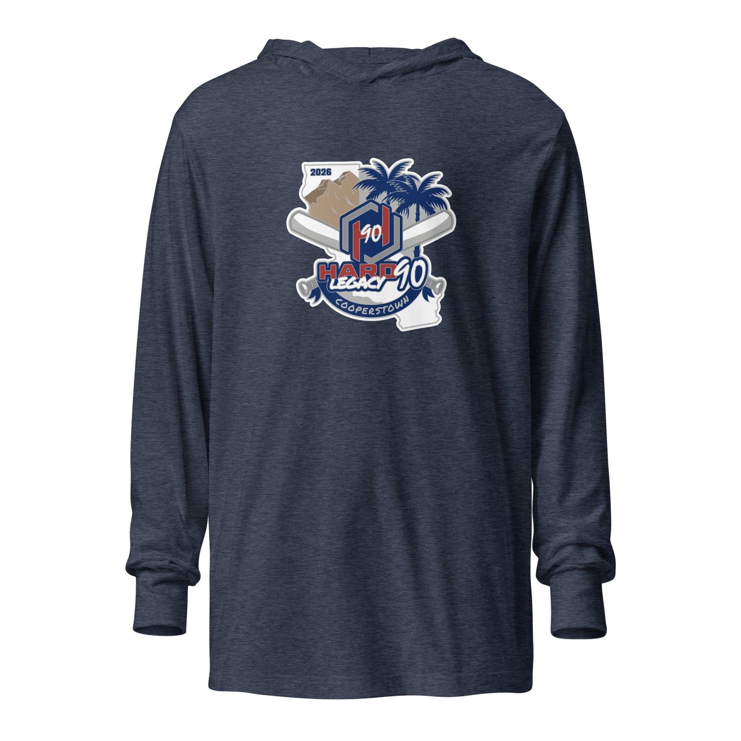 Performance | Hooded Long Sleeve T Shirt | Hard 90 Legacy | Badge Logo