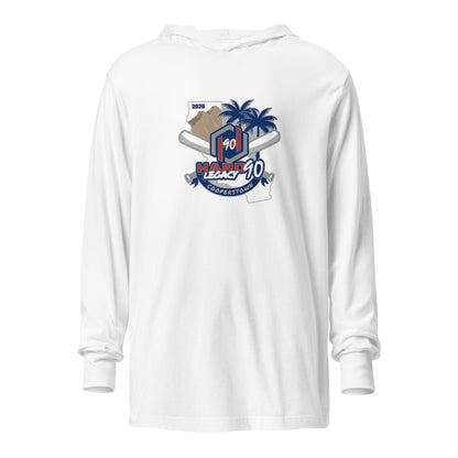 Performance | Hooded Long Sleeve T Shirt | Hard 90 Legacy | Badge Logo