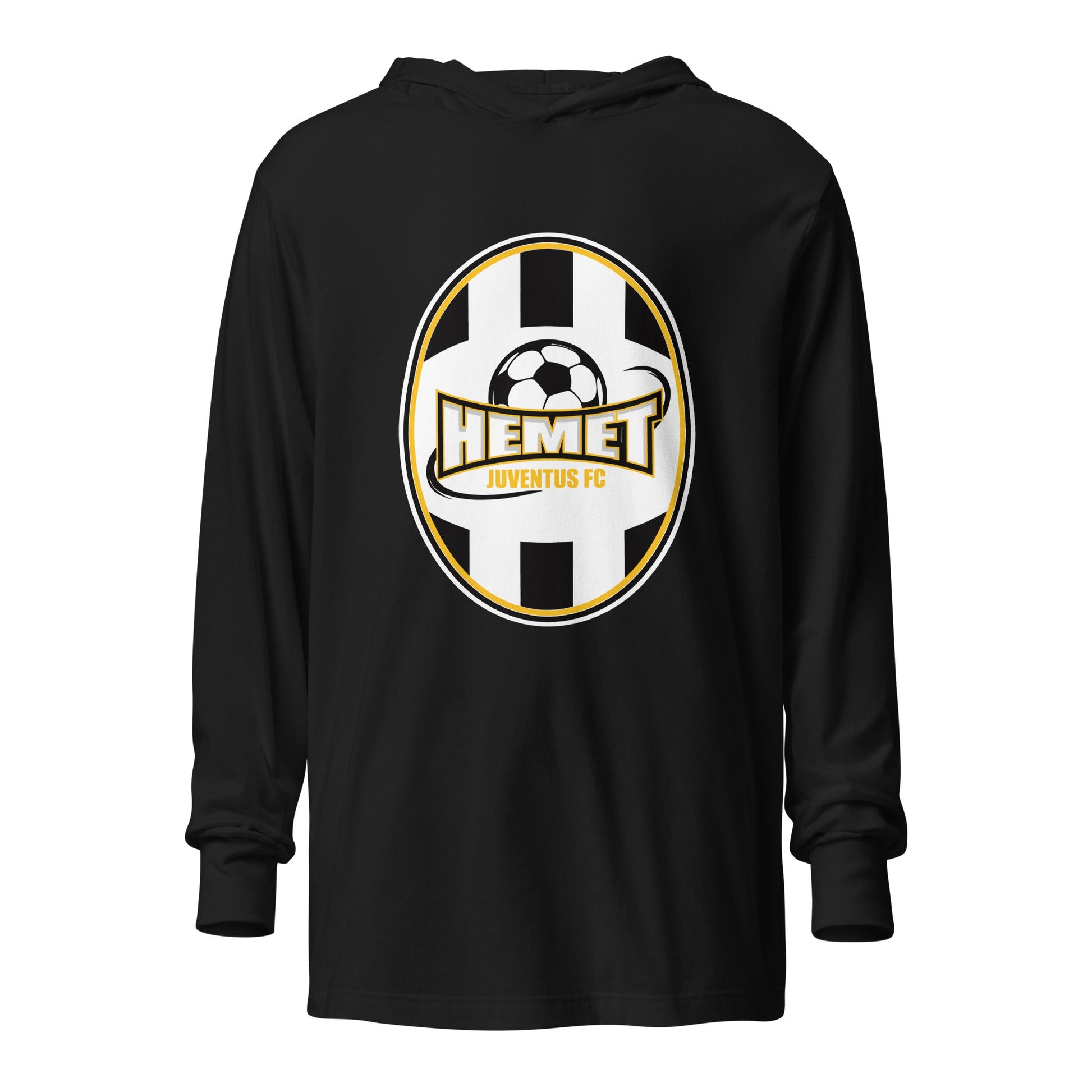 Performance | Hooded Long Sleeve T Shirt | Hemet Juventus | Crest Logo