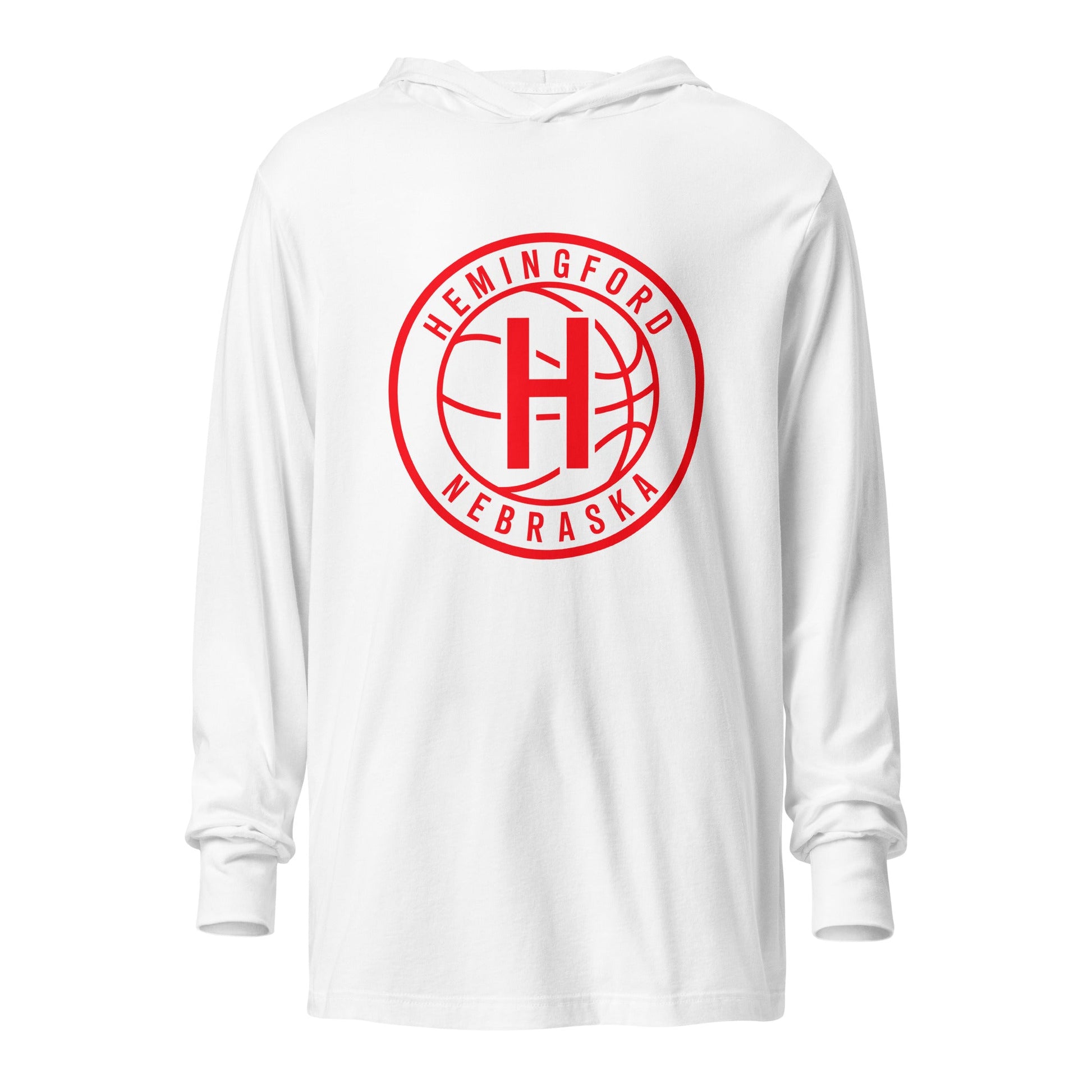 Performance | Hooded Long Sleeve T Shirt | Hemingford Bobcats | Alt Badge Logo