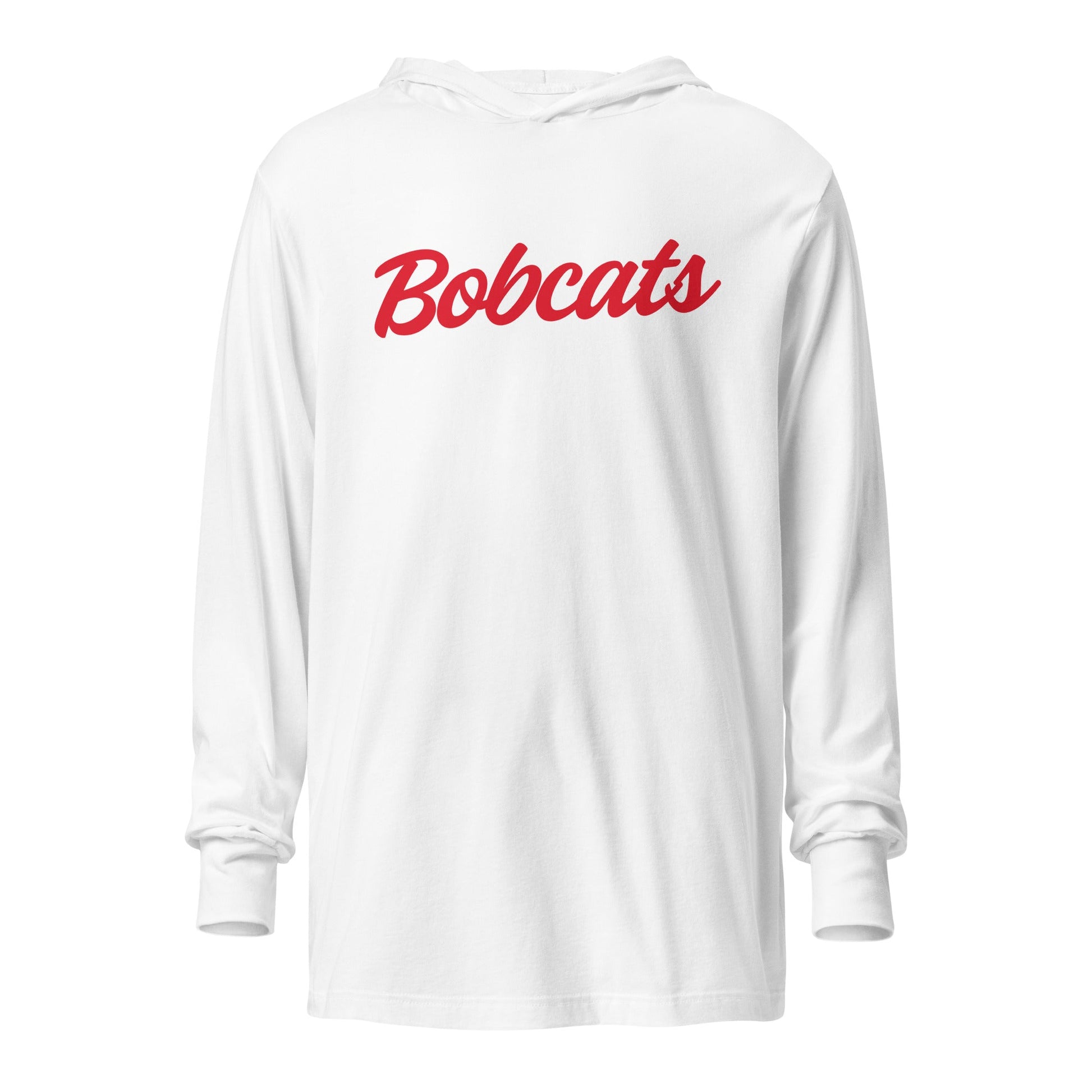 Performance | Hooded Long Sleeve T Shirt | Hemingford Bobcats | Script Logo