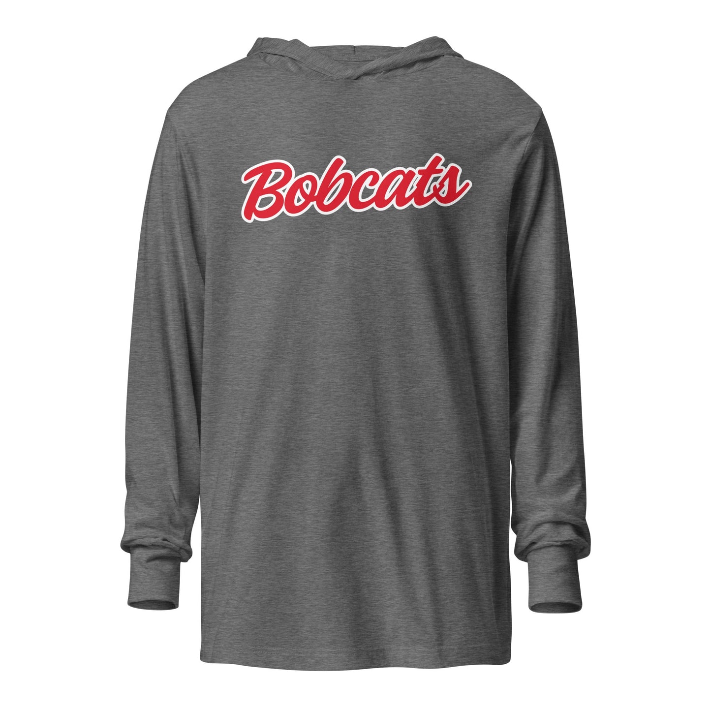 Performance | Hooded Long Sleeve T Shirt | Hemingford Bobcats | Script Logo