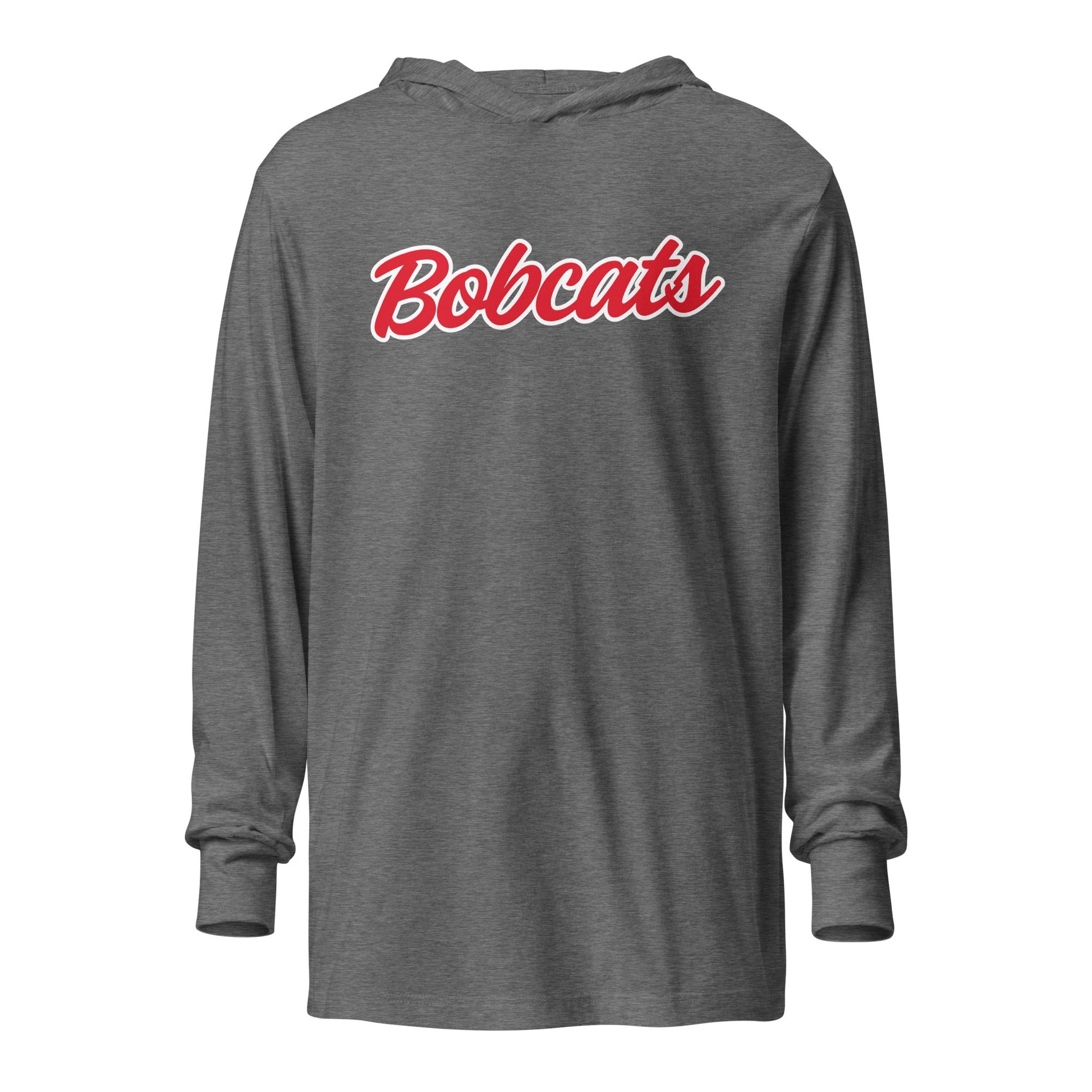 Performance | Hooded Long Sleeve T Shirt | Hemingford Bobcats | Script Logo
