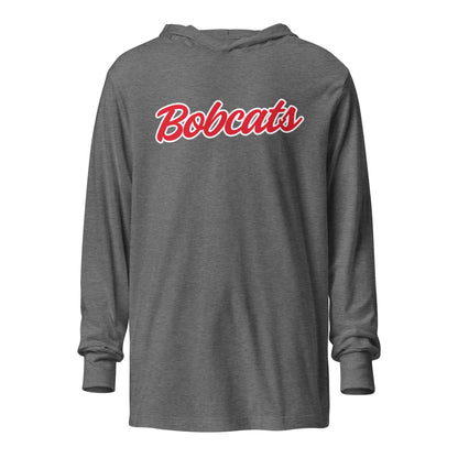 Performance | Hooded Long Sleeve T Shirt | Hemingford Bobcats | Script Logo