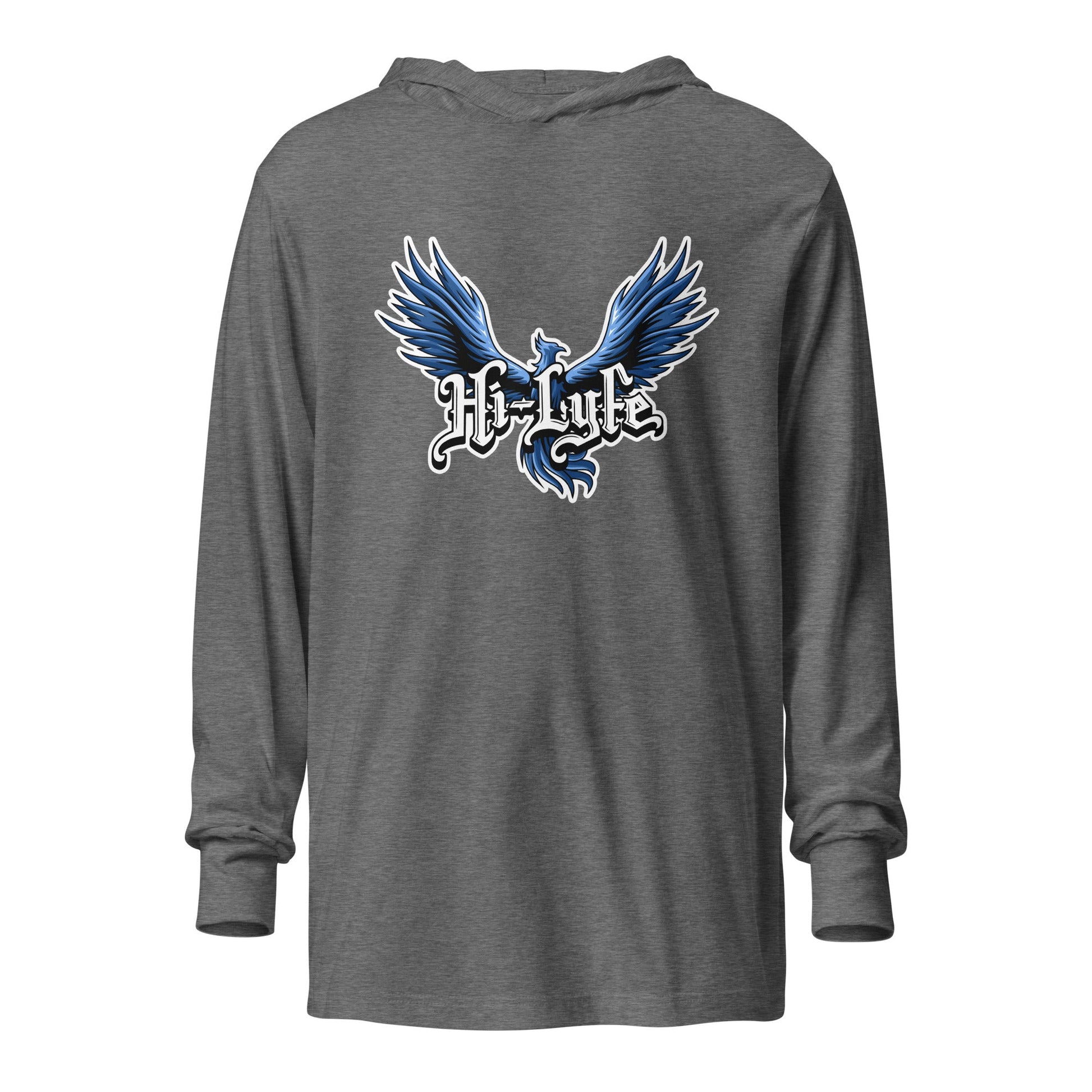 Performance | Hooded Long Sleeve T Shirt | Hi - Lyfe Basketball | Wings Logo