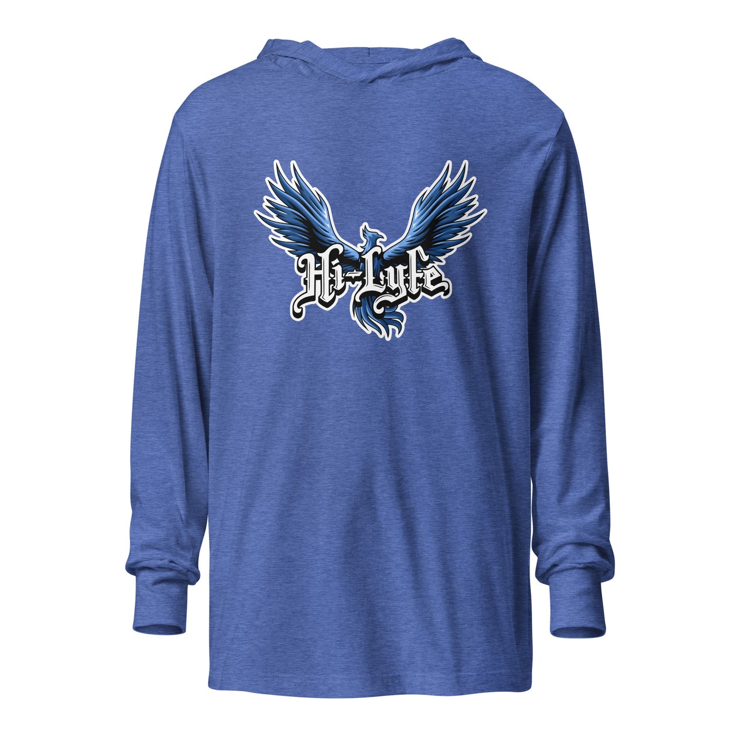 Performance | Hooded Long Sleeve T Shirt | Hi - Lyfe Basketball | Wings Logo