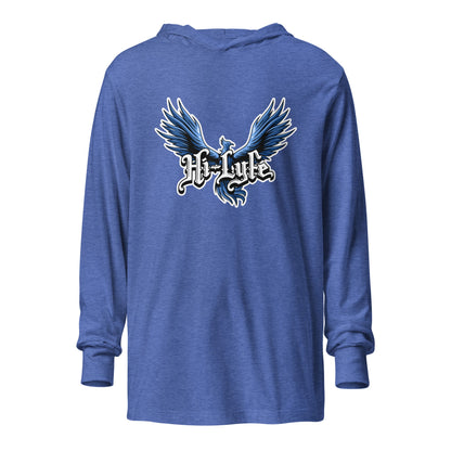 Performance | Hooded Long Sleeve T Shirt | Hi - Lyfe Basketball | Wings Logo