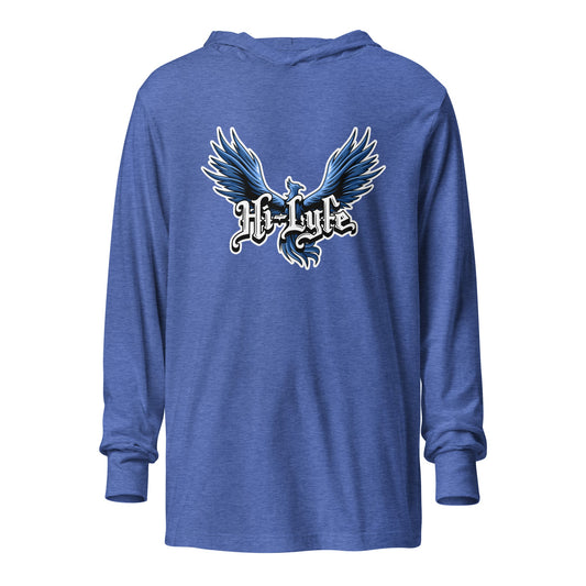 Performance | Hooded Long Sleeve T Shirt | Hi - Lyfe Basketball | Wings Logo
