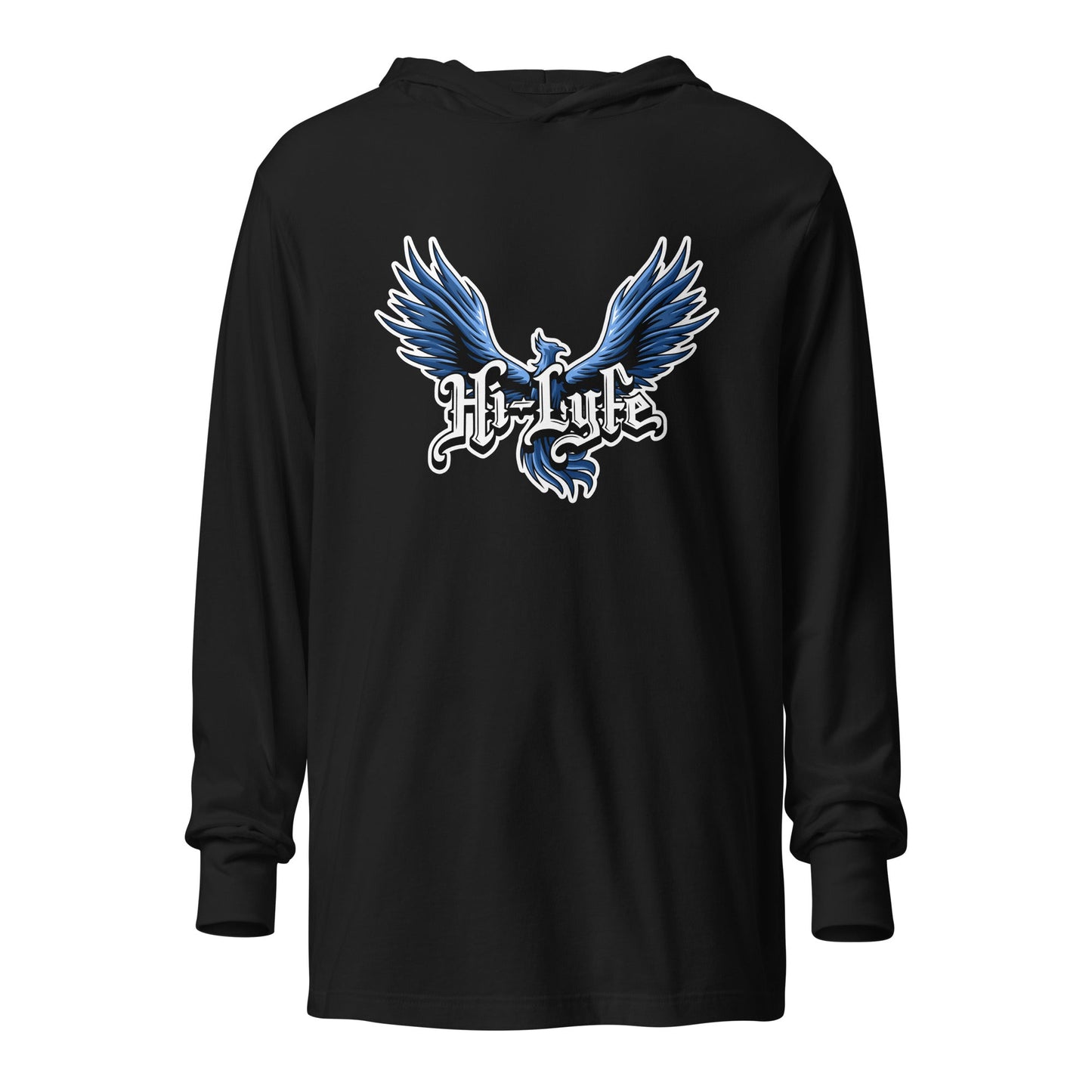 Performance | Hooded Long Sleeve T Shirt | Hi - Lyfe Basketball | Wings Logo