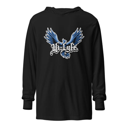 Performance | Hooded Long Sleeve T Shirt | Hi - Lyfe Basketball | Wings Logo