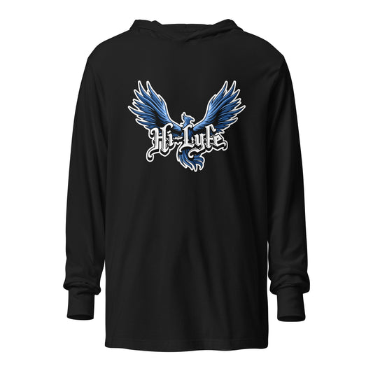 Performance | Hooded Long Sleeve T Shirt | Hi - Lyfe Basketball | Wings Logo