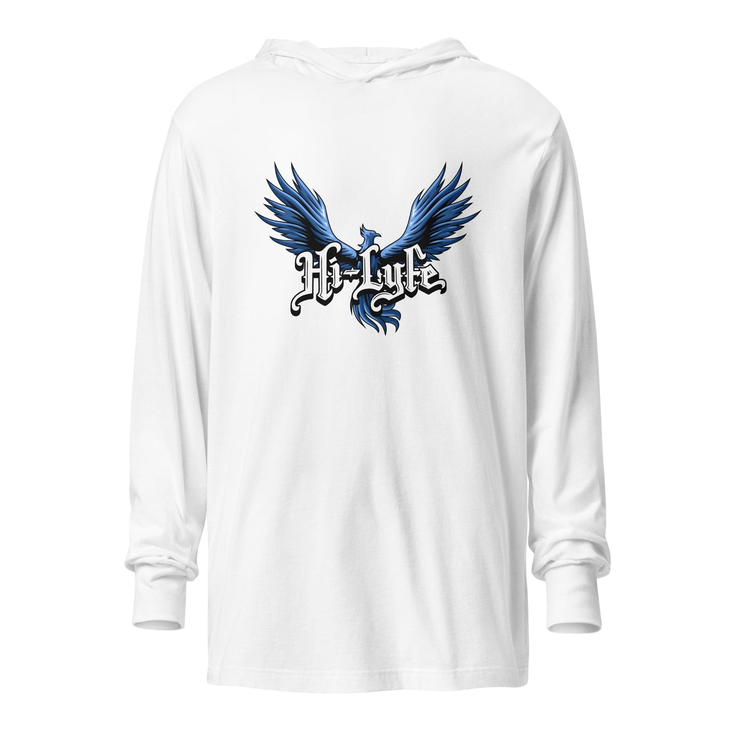 Performance | Hooded Long Sleeve T Shirt | Hi - Lyfe Basketball | Wings Logo