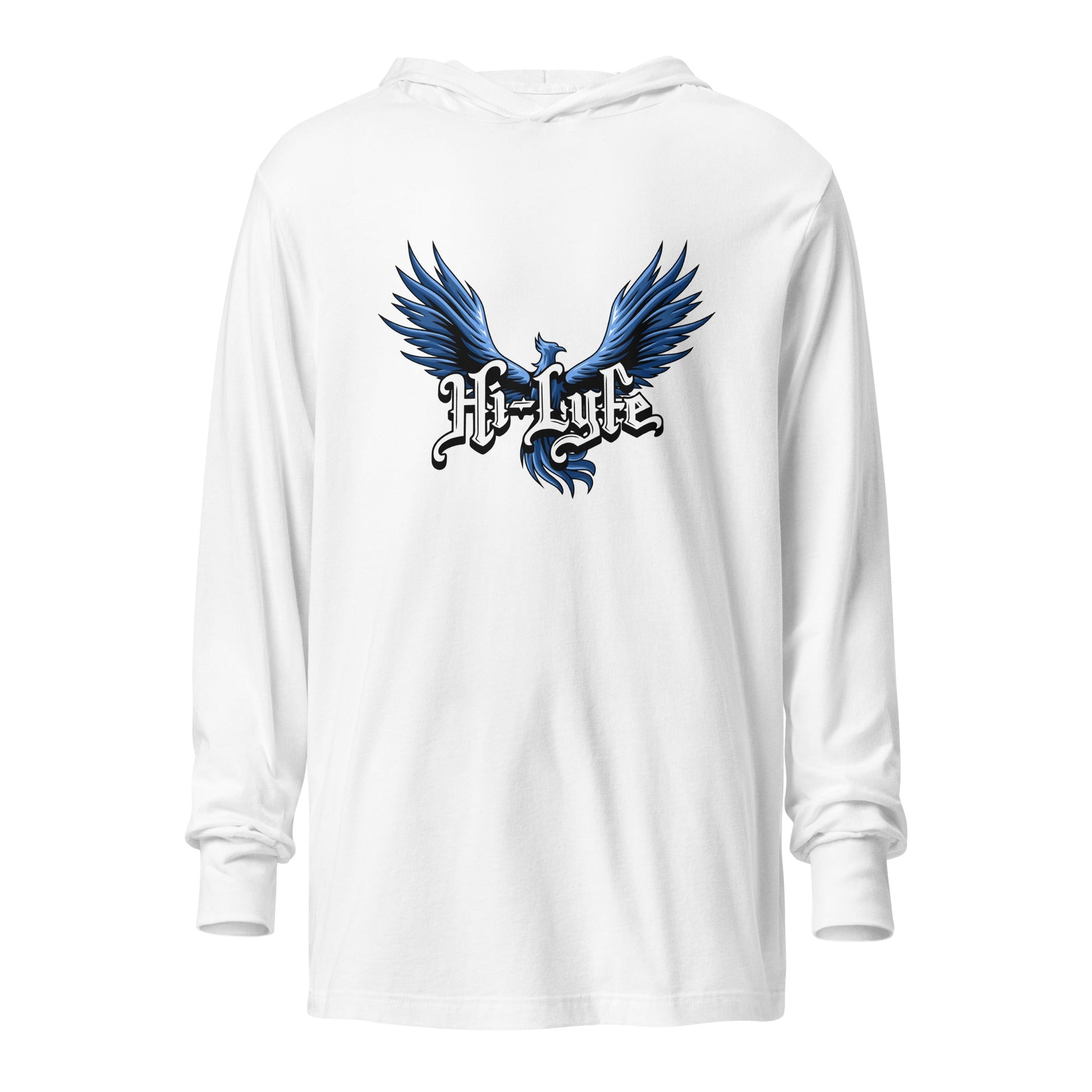 Performance | Hooded Long Sleeve T Shirt | Hi - Lyfe Basketball | Wings Logo