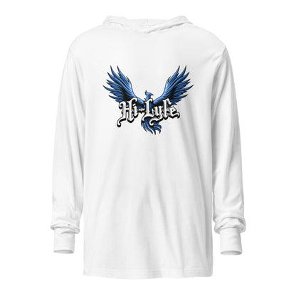 Performance | Hooded Long Sleeve T Shirt | Hi - Lyfe Basketball | Wings Logo