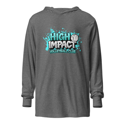 Performance | Hooded Long Sleeve T Shirt | High Impact VBC | Modern Script Logo