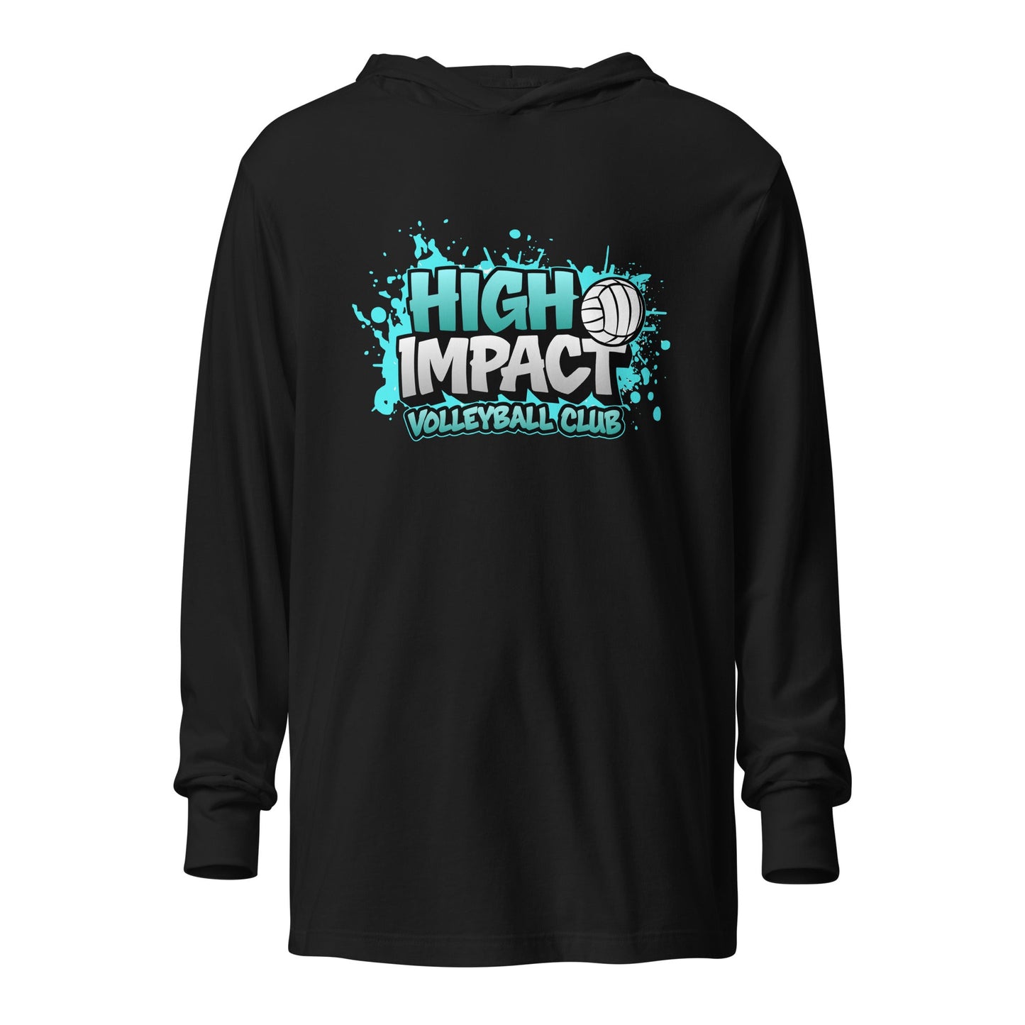 Performance | Hooded Long Sleeve T Shirt | High Impact VBC | Modern Script Logo