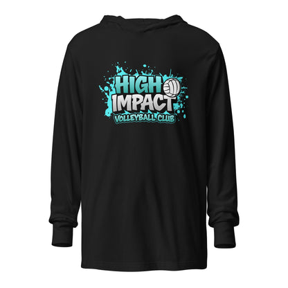 Performance | Hooded Long Sleeve T Shirt | High Impact VBC | Modern Script Logo