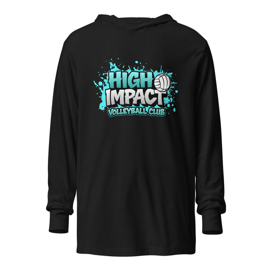 Performance | Hooded Long Sleeve T Shirt | High Impact VBC | Modern Script Logo