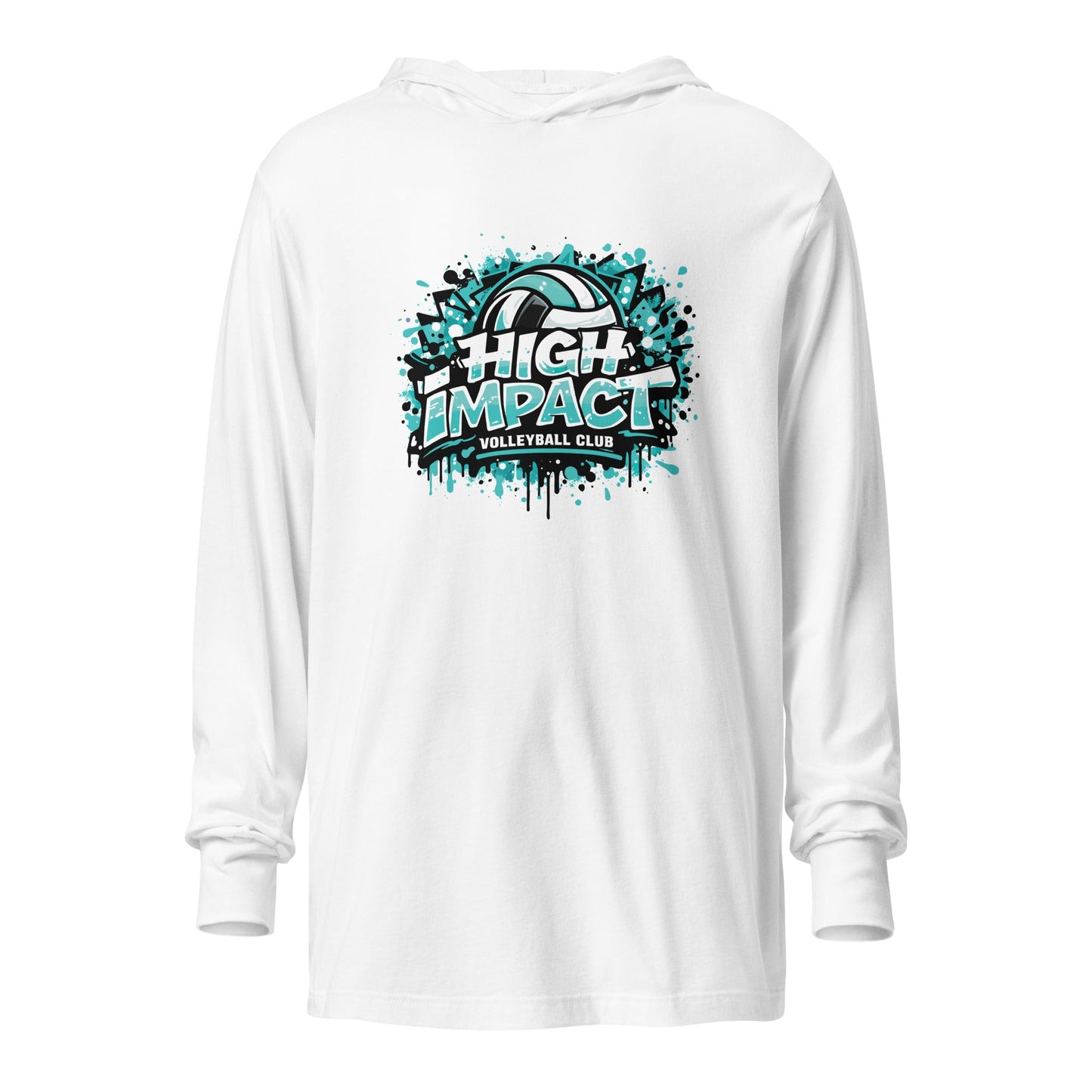 Performance | Hooded Long Sleeve T Shirt | High Impact VBC | Splash Logo