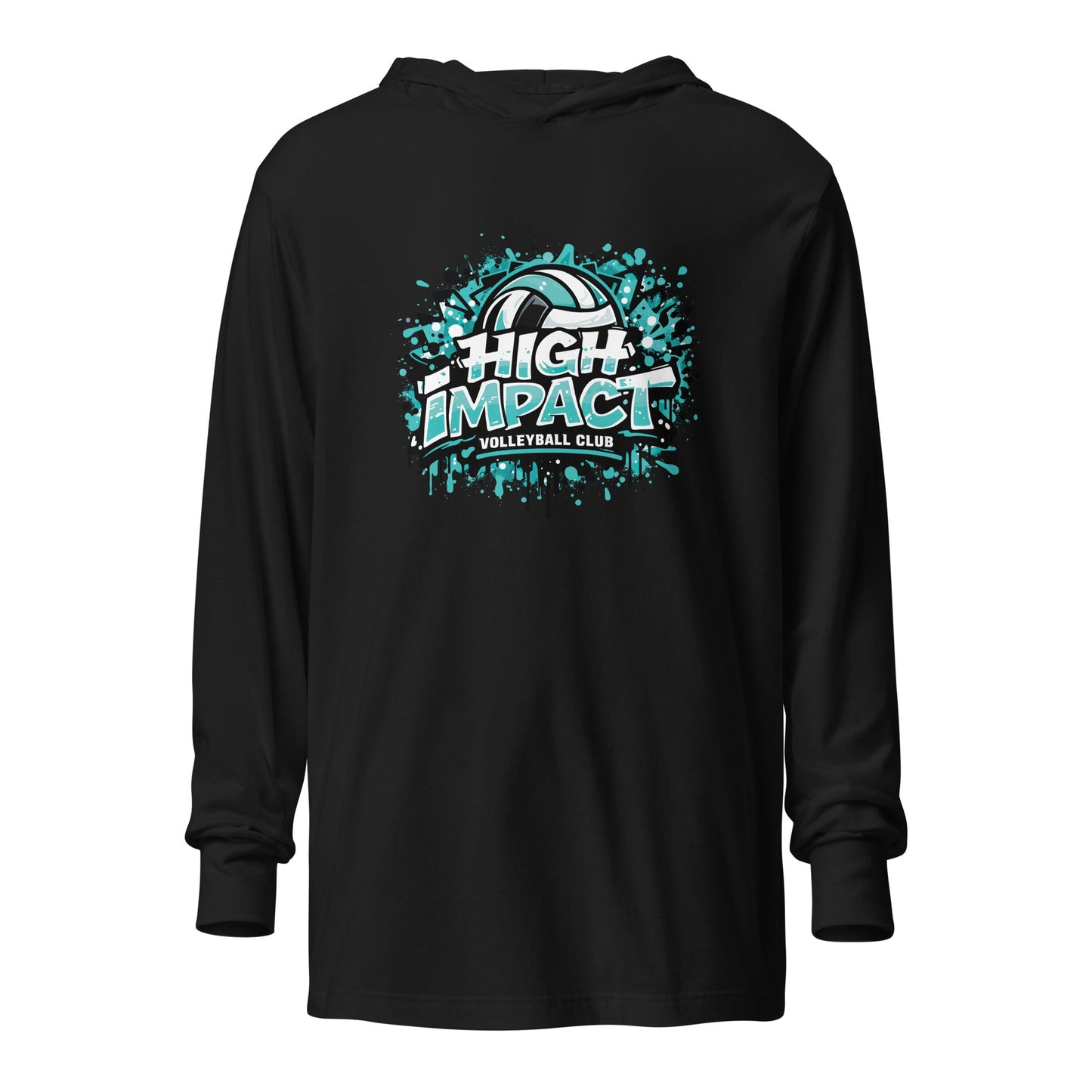 Performance | Hooded Long Sleeve T Shirt | High Impact VBC | Splash Logo